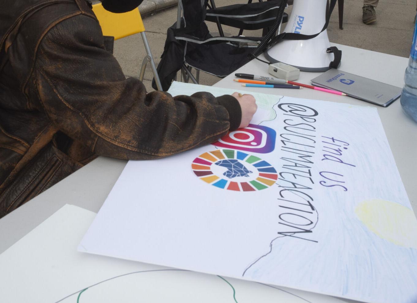PSU Climate Action Demonstration, Sign Making